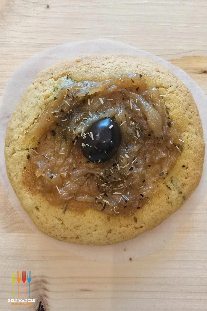 Cookies salés à la pissaladière